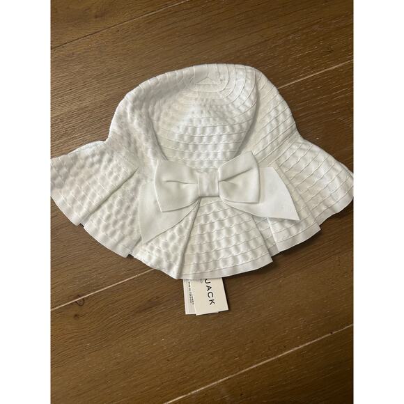 Janie and Jack Other - NWT Janie and Jack white girls sunhat with bow 3-6 Months